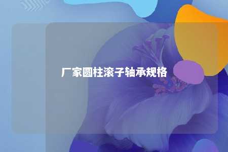 厂家圆柱滚子轴承规格 